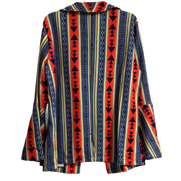 L&B Aztec Bell Sleeve Blazer-Small - Picture 4 of 6